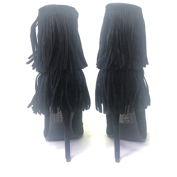 Shoe Republic LA Fringe Bootie Stiletto Sexy 8.5 - Picture 5 of 14